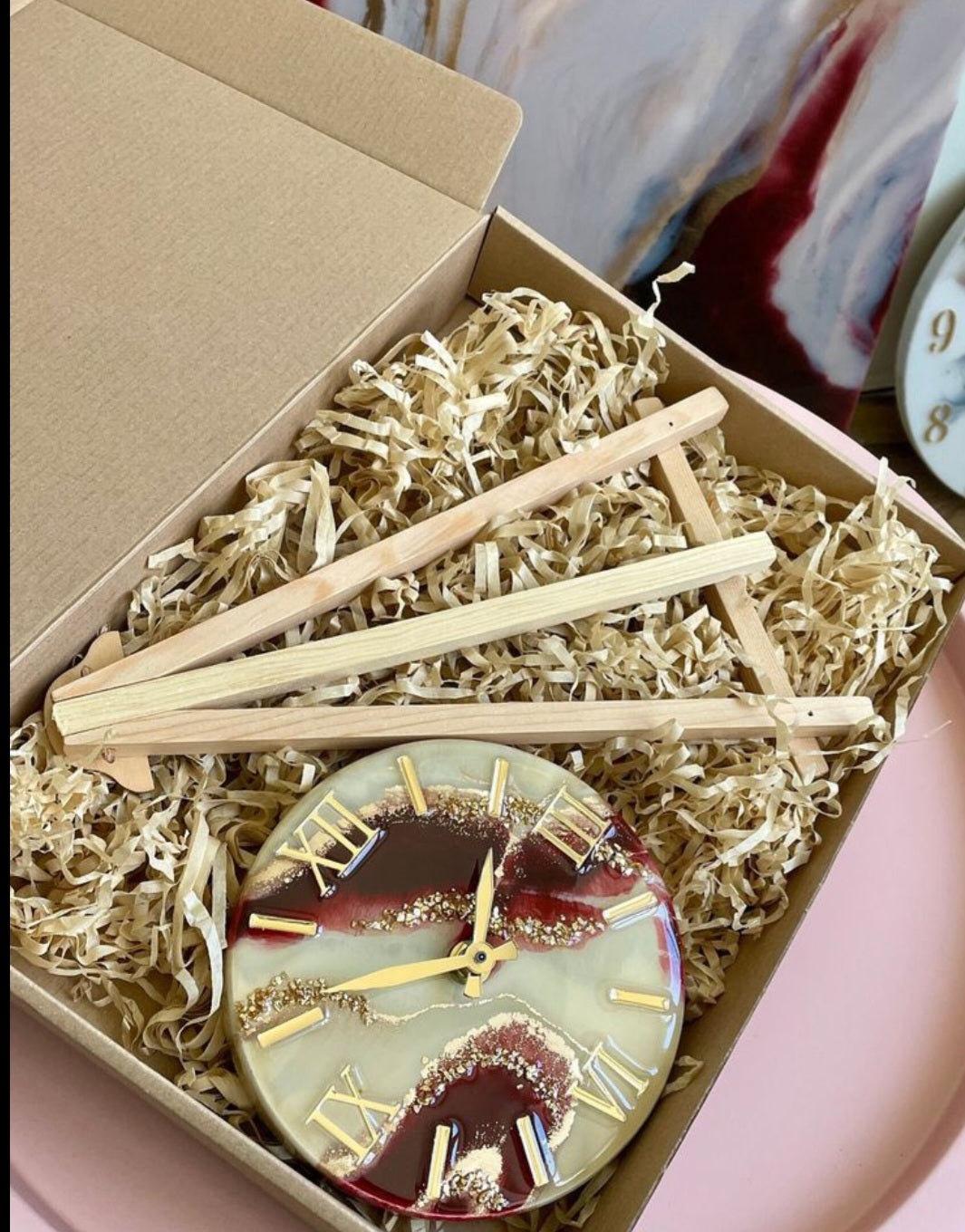 Resin clocks